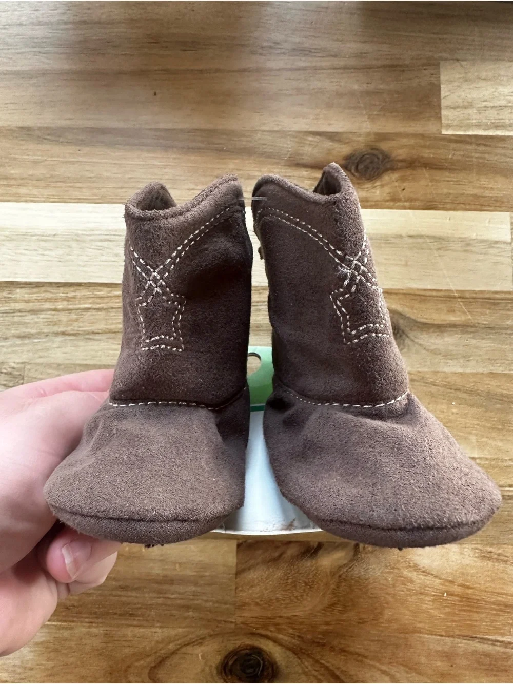 Cherokee Brown Suede Fringe Baby Booties
